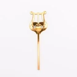 Trophy 4″ Straight Trumpet Lyre, Gold Lacquer