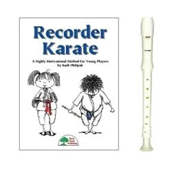 Tudor 1-pc Ivory Recorder & Recorder Karate Book