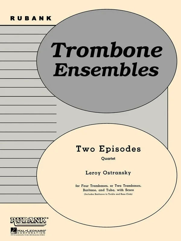 Two Episodes Trombone Quartet (Music Score/Parts)