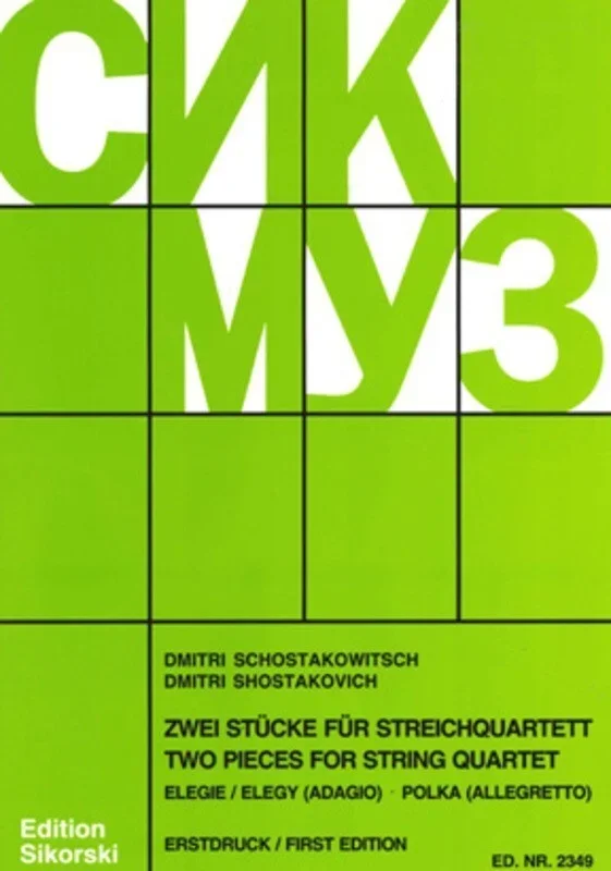 Two Pieces For String Quartet (Music Score/Parts)
