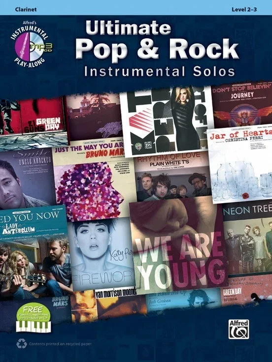 Ultimate Pop & Rock Instr Solos Clarinet Book/CD
