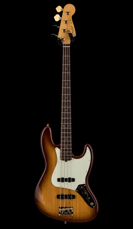 Used Fender 75th Anniversary Commemorative Jazz Bass (2021) – 2-Color Bourbon Burst #42694 with Original Hard Case