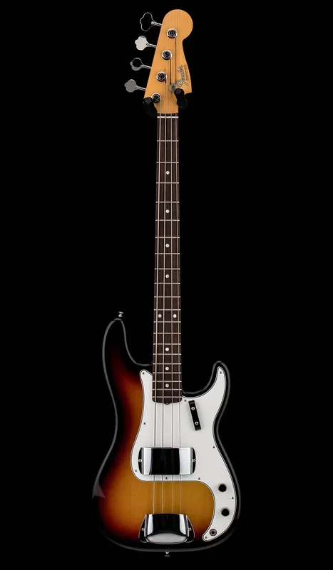 Used Fender Custom Shop 1966 Precision Bass NOS – 3-Color Sunburst #85053 with Original Hard Case