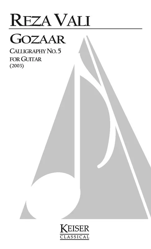 Vali – Gozaar Calligraphy No 5 For Guitar (Pod) (Softcover Book)