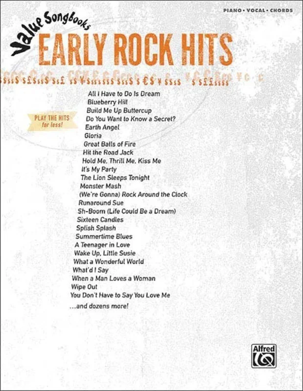 Value Songbooks Early Rock Hits PVG (Softcover Book)