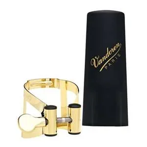 Vandoren LC59DP M|O Baritone Saxophone Ligature with Plastic Cap – Gold