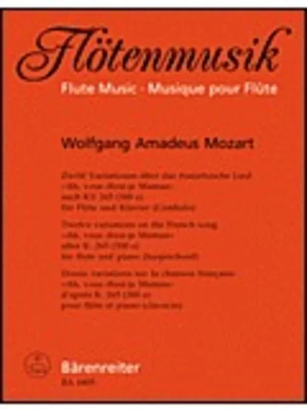 Variations On Ah Vous Dirai Junior Ensemble Maman Flute/Piano Book
