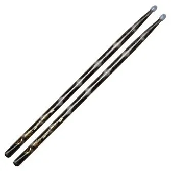 Vater Color Wrap 5B Black Optic Nylon Tips Drumsticks