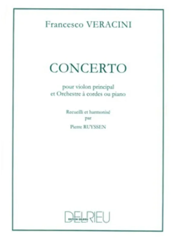 Veracini – Concerto For Violin/Piano (Softcover Book)