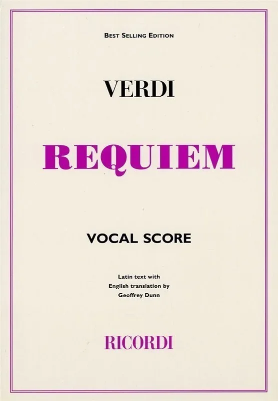 Verdi – Requiem Vocal Score Book