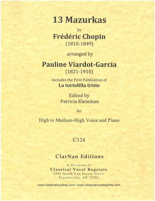 Viardot-Garcia: 13 Mazurkas by Chopin