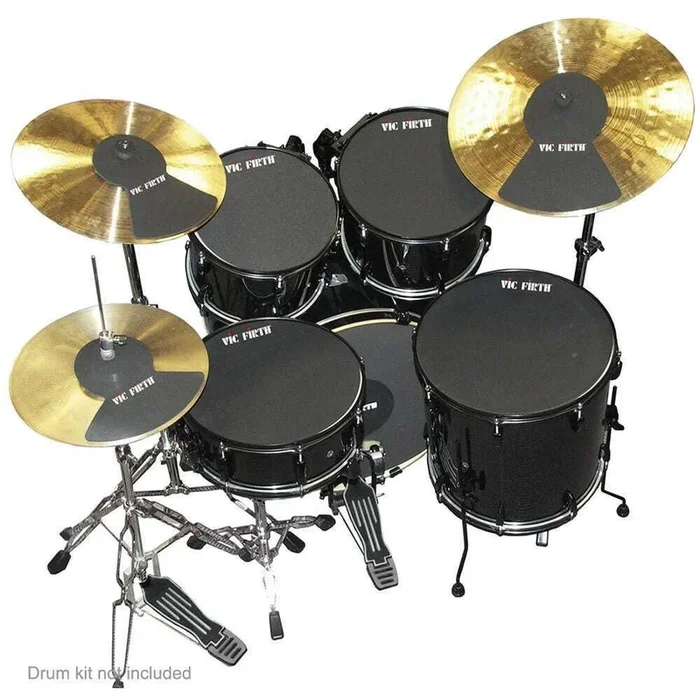 Vic Firth Drum & Cymbal Mute Pack 10″, 12″, 14″(2), 20″, HiHat and Cymbal (2)
