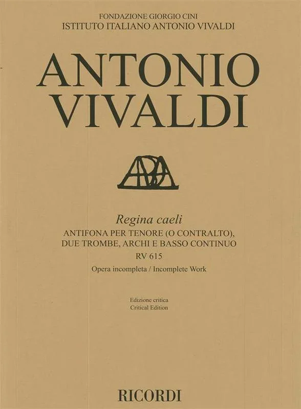 Vivaldi – Regina Caeli Rv 615 Score Book