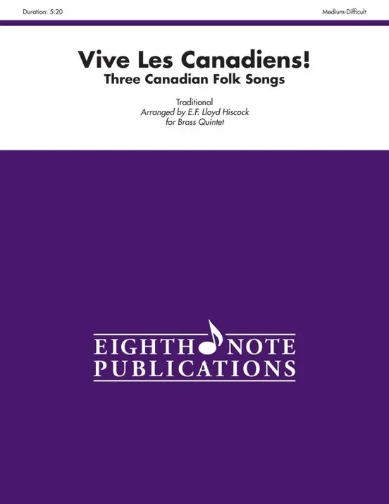 Vive Les Canadiens3 Canadian Folk Songs Brass Qnt