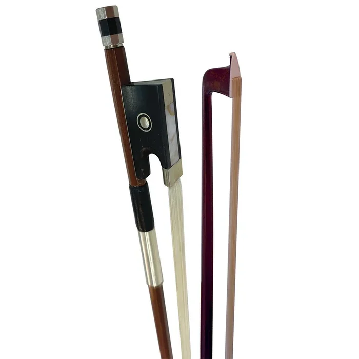 Vivo Student Violin Bow 1/10 – Octagonal Wood Stick, Ebony Frog, Genuine Horsehair