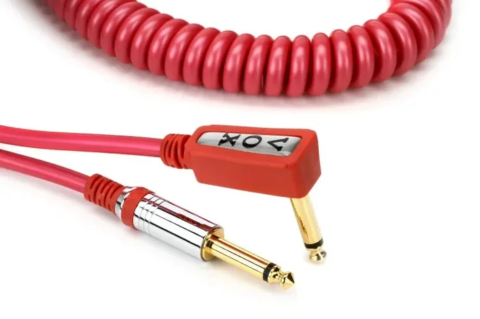 Vox VCC Vintage Coiled Cable, Quality 9m Cable With Mesh Bag, Red