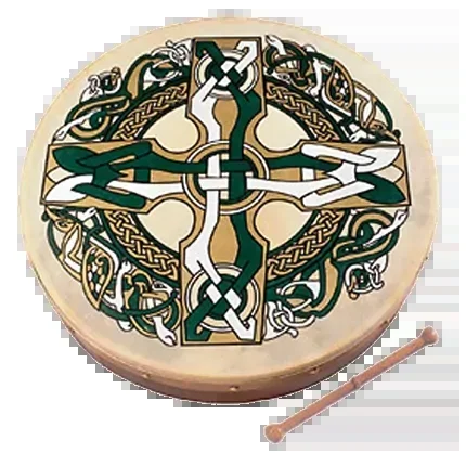 Waltons 18 Inch Bodhran Pack with Gaelic Cross, Beater, DVD, and Bag