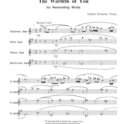 Warmth of You – Saxophone Quartet (SATB)