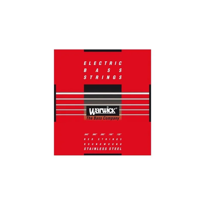 Warwick Bass Strings Red Label 5 Stg Set Medium Gauge:045-065-085-105-135