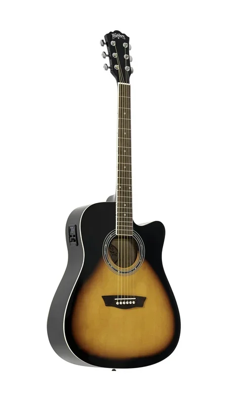Washburn Vintage Series 6 String Acoustic-Electric Guitar (Right/Tobacco Sunburst)