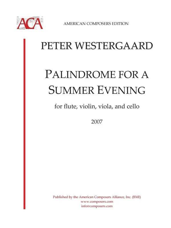 Westergaard: Palindrome for a Summer Evening