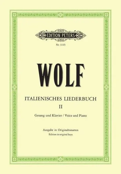 Wolf: Italienisches Liederbuch – Volume 2 (Nos. 16-30)