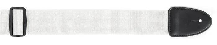 XTR White Guitar Strap 2 Inch Poly Web Material, Leather Ends