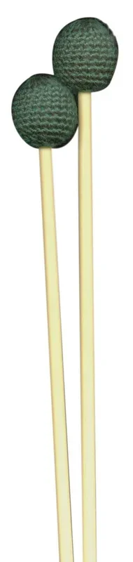 Xylophone / Metallophone Mallet Pair Medium Head Green Yarn Beater