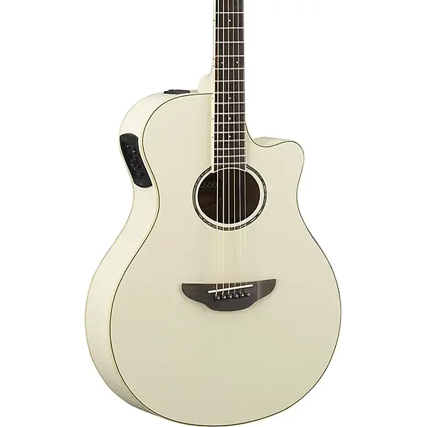 Yamaha APX 600 Series Acoustic Electric Guitar Vintage White